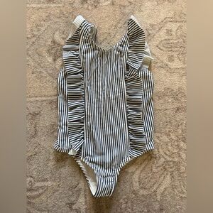 Minnow 2t Striped Ruffle Swimsuit